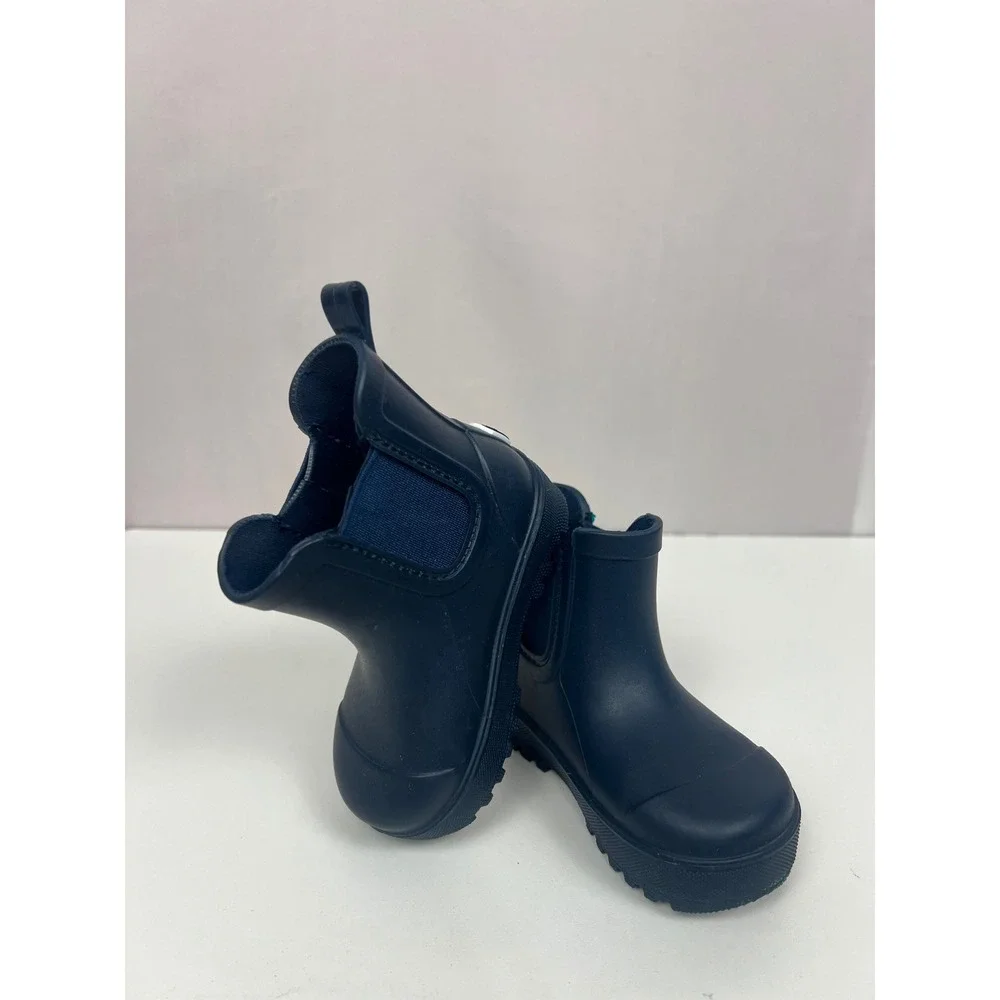Bearpaw Toddler Navy Blue Rubber Rain Boots Waterproof Chelsea Size 4